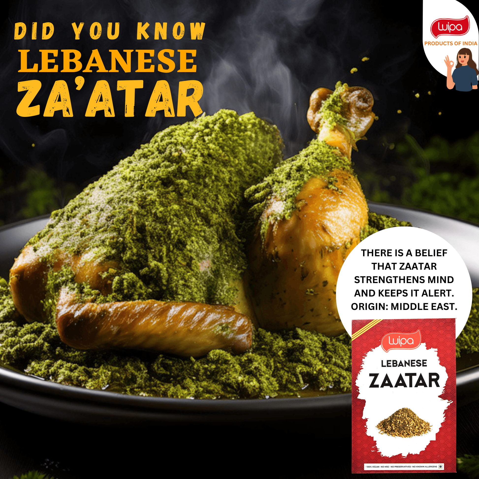 Luipa Lebanese Za'atar Powder 50g - product media