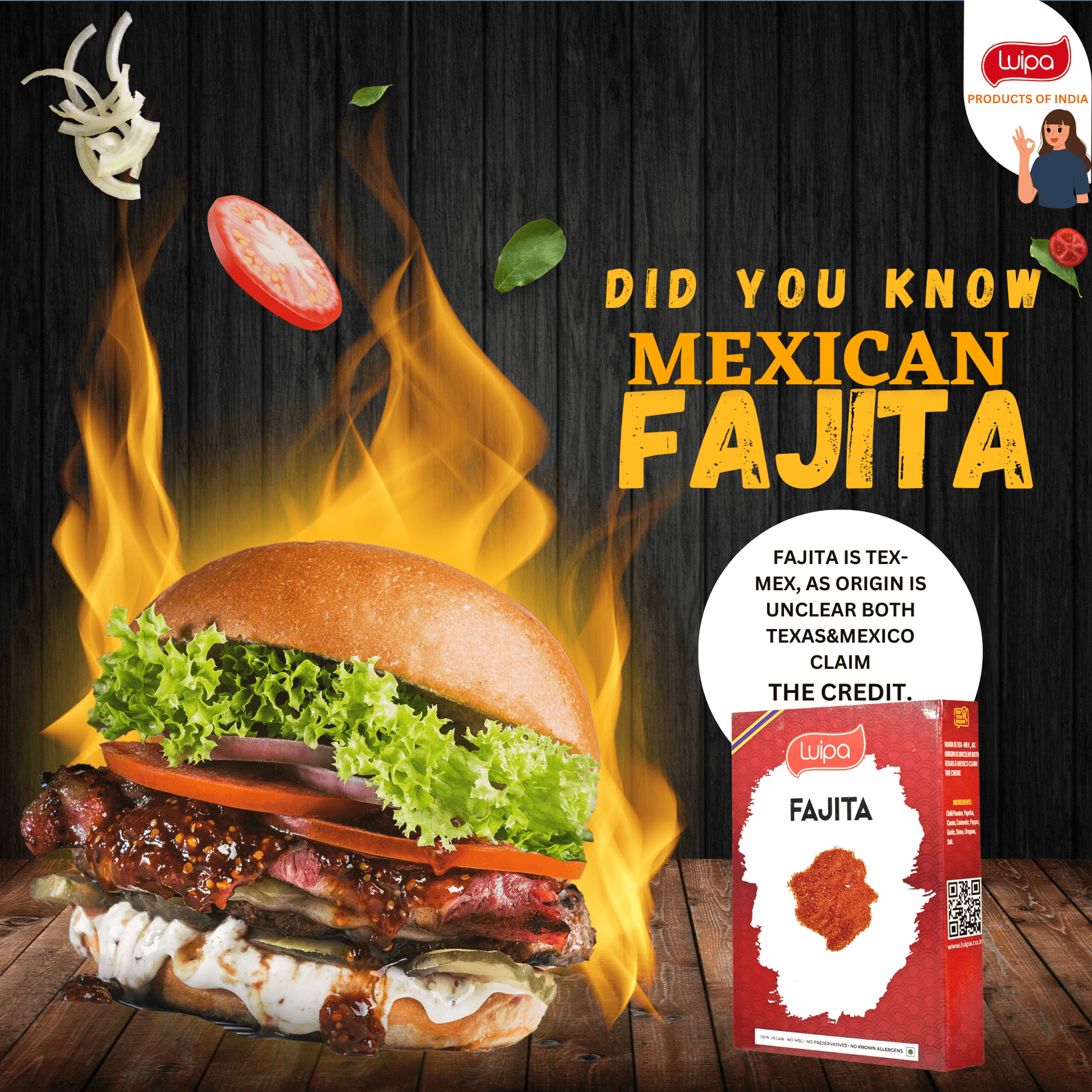 Luipa Original Fajita Seasoning Mix 50g - product media